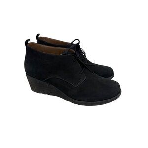 Dansko Cadee Black Nubuck Wedge Ankle Bootie Shoes 1621100200 Womens 41 US 10.5